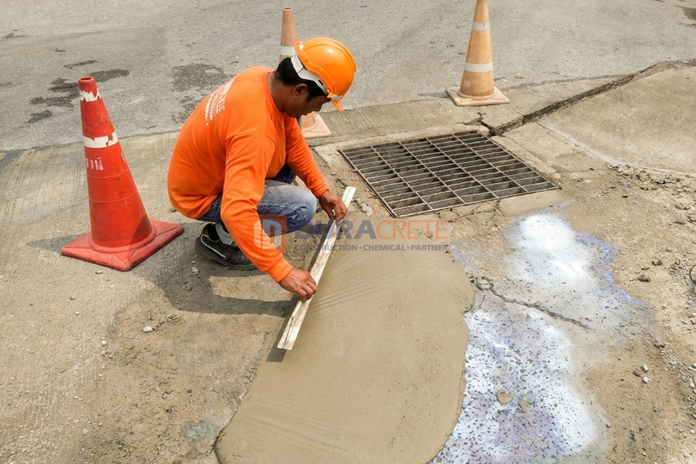 ผลงานซ่อมพื้นคอนกรีต DURAPATCH